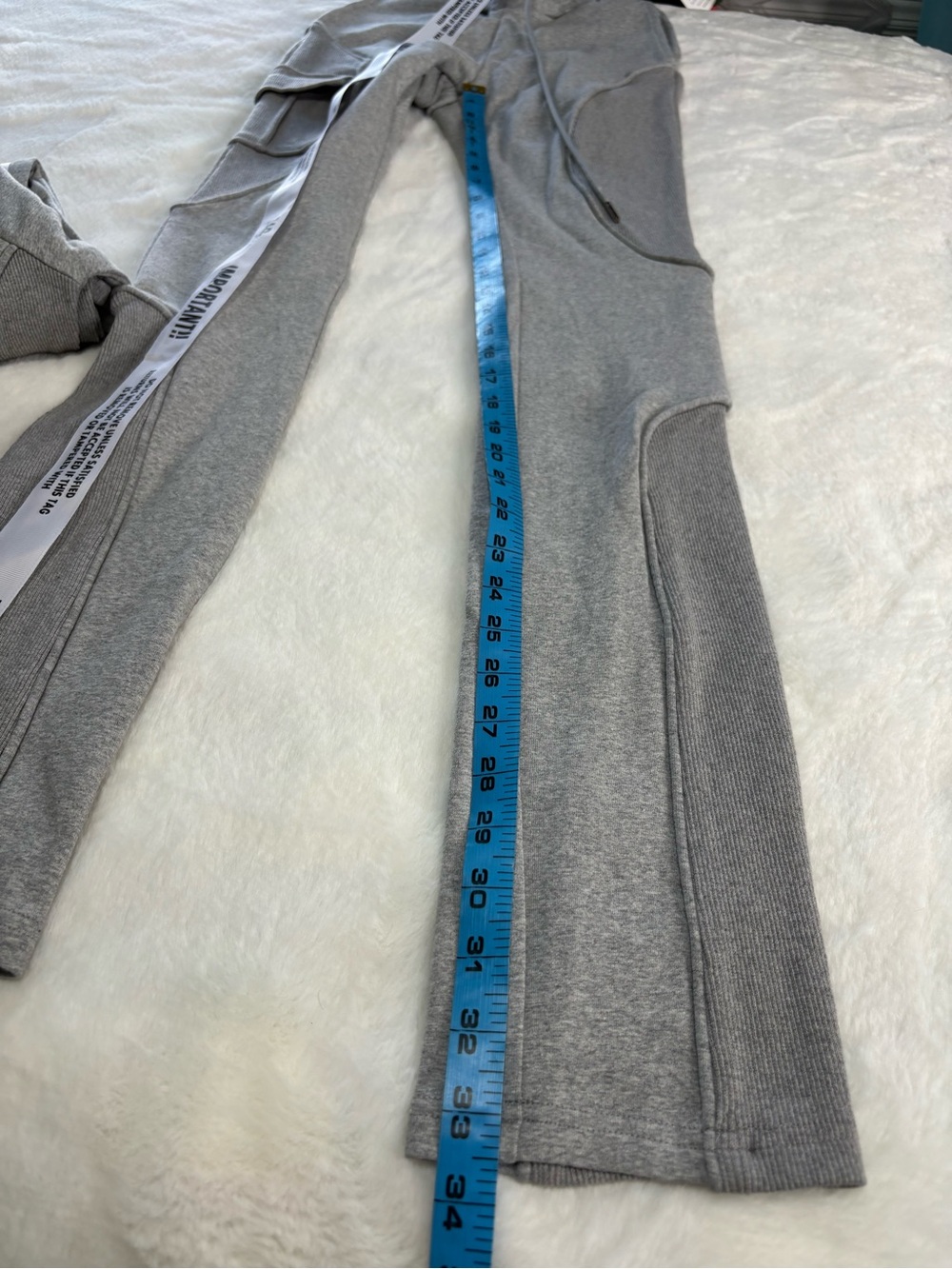 NWT Bad Society Club Grey 2 Piece Tracksuit Contour Cargo Sweatsuit Small - Picture 14 of 16
